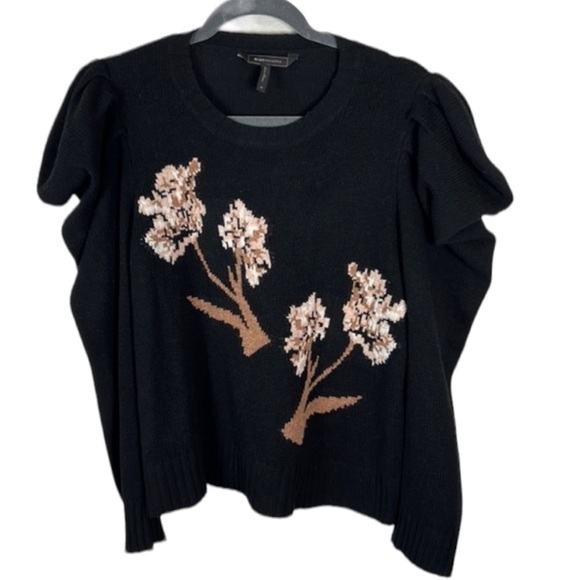 BCBGMAXAZRIA Iris Draped Puff Long Sleeve Sweater Size M - Picture 2 of 8